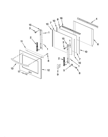 Oven door parts