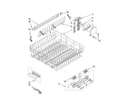 KitchenAid KUDA03CTBS0 upper rack and track parts diagram