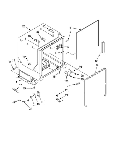 Tub and frame parts