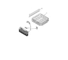 KitchenAid KUDL03ITSS1 lower rack parts, optional parts (not included) diagram