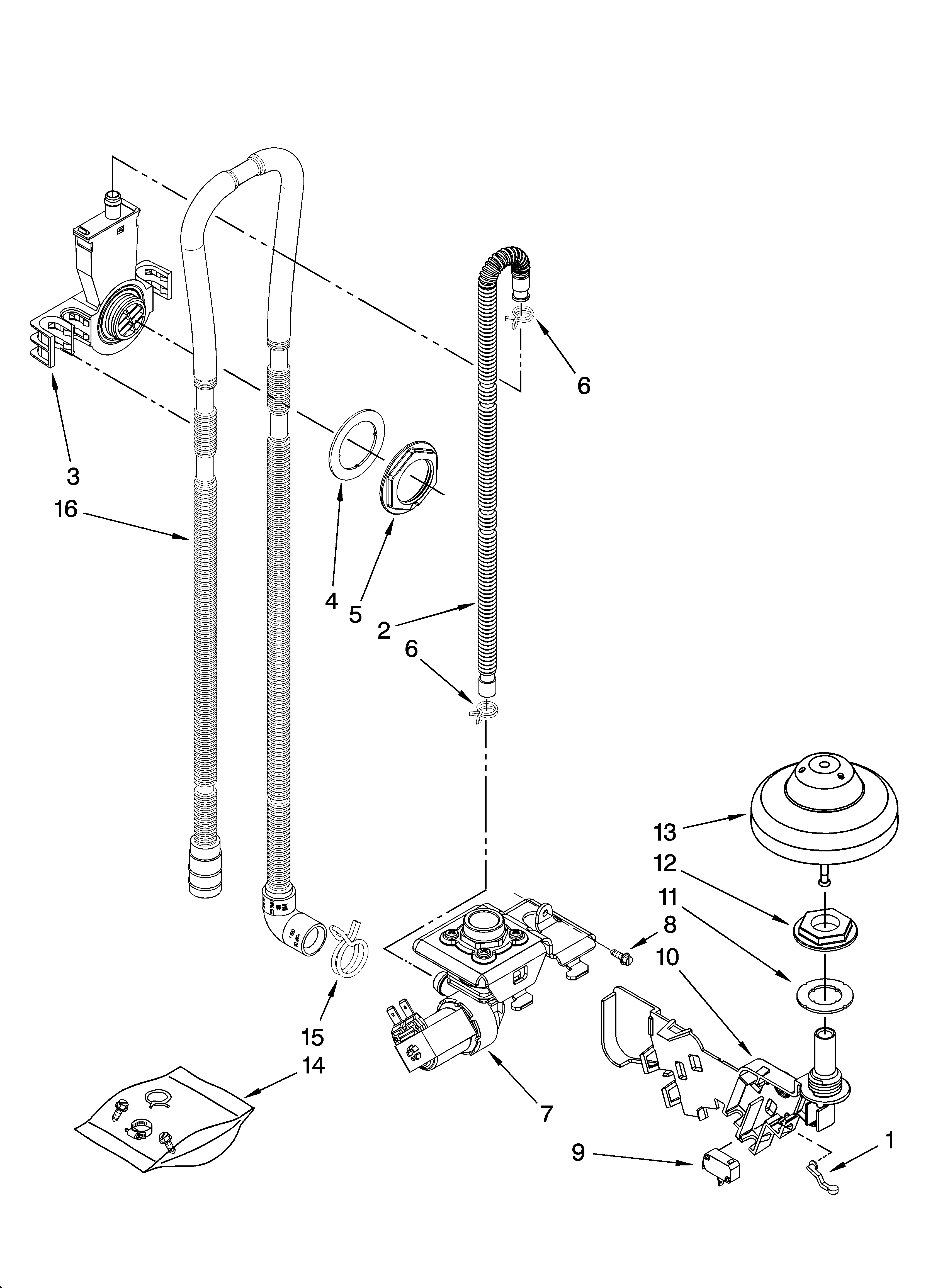 Fill, drain and overfill parts