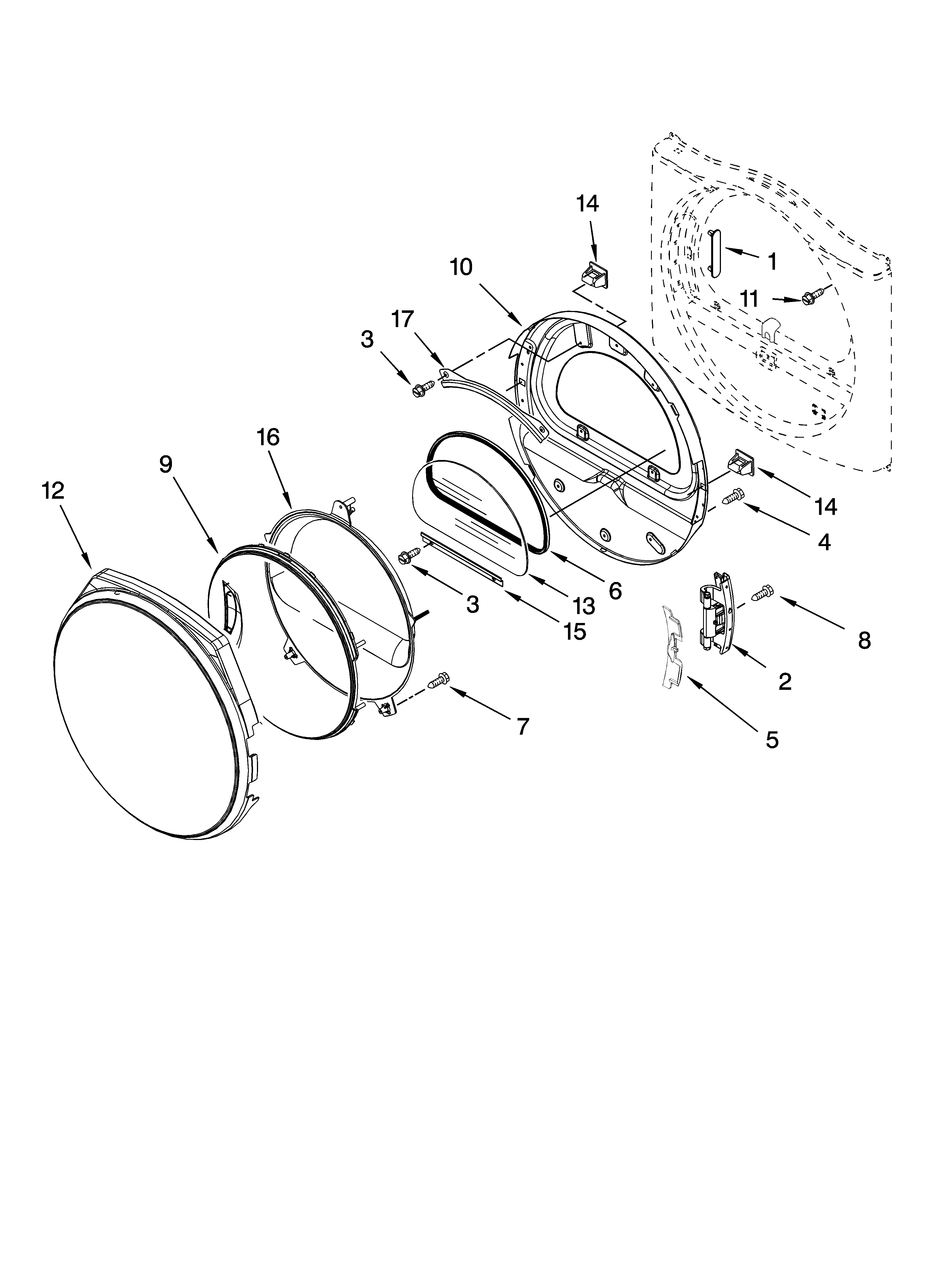 DOOR PARTS, OPTIONAL PARTS (NOT INCLUDED)