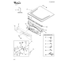 Whirlpool WGD8410SW1 top and console parts diagram
