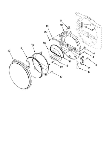 Door parts, optional parts (not included)