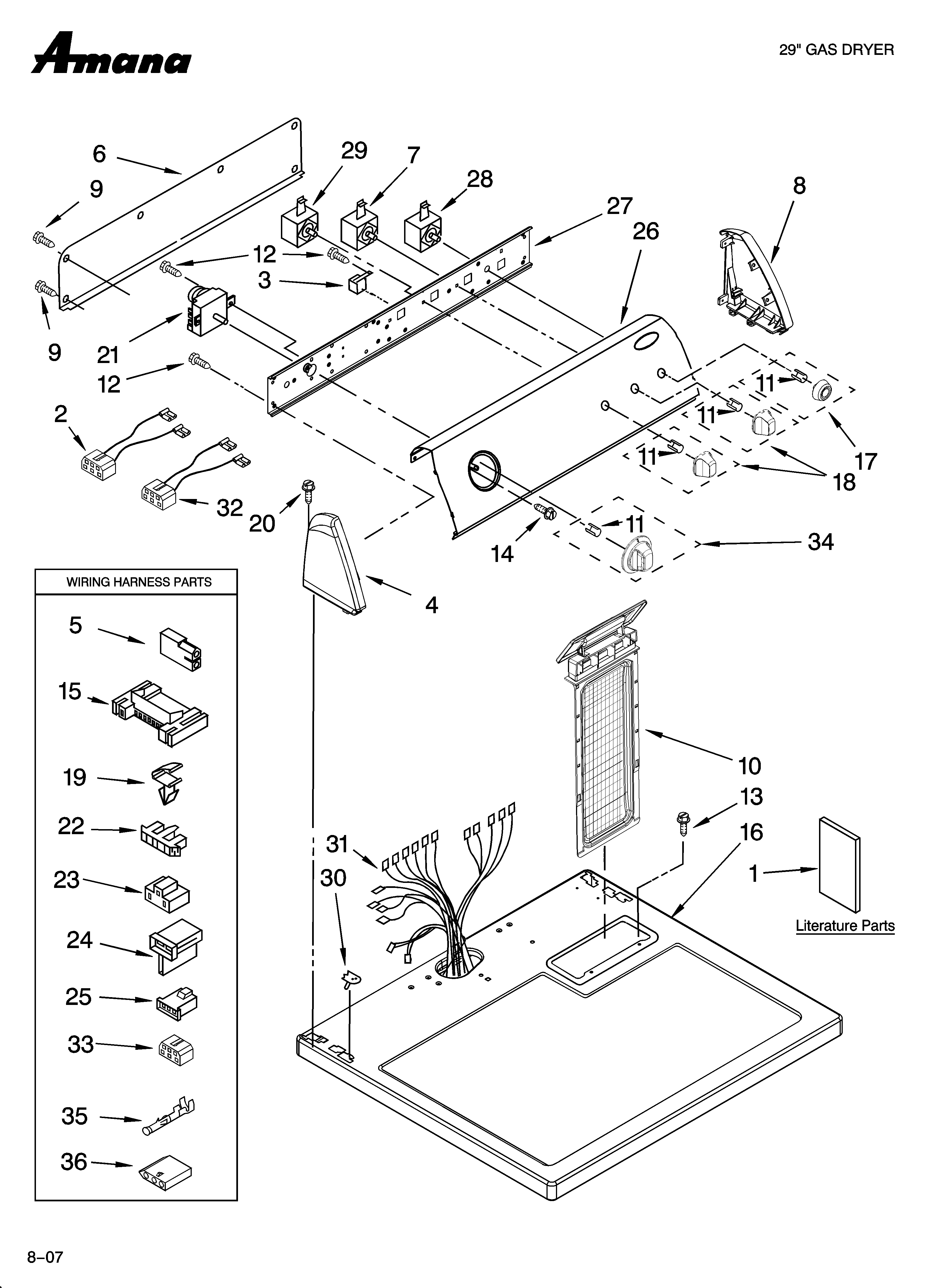Top and console parts
