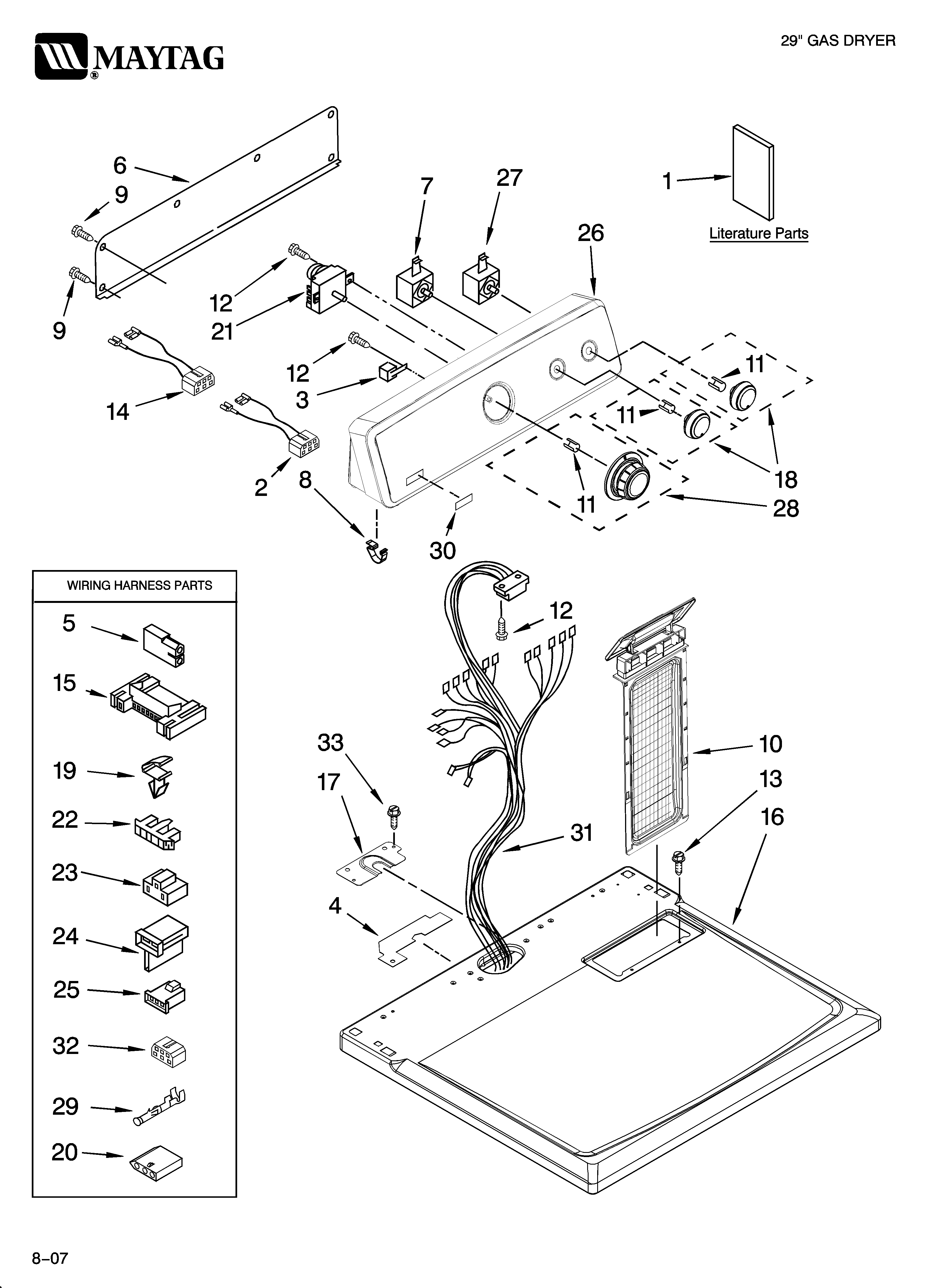 Top and console parts