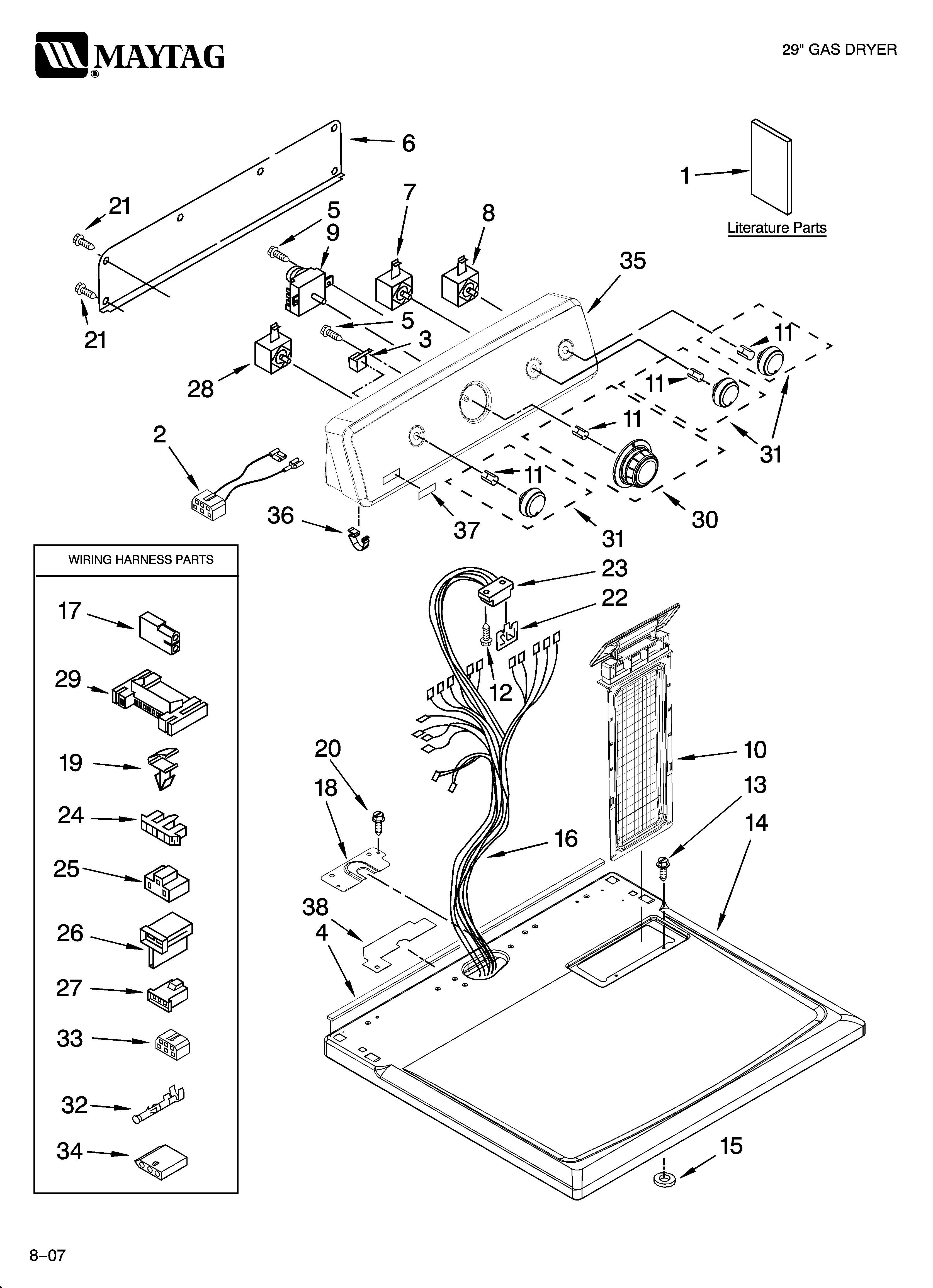 Top and console parts