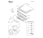 Whirlpool 7MWGD8500SR1 top and console parts diagram