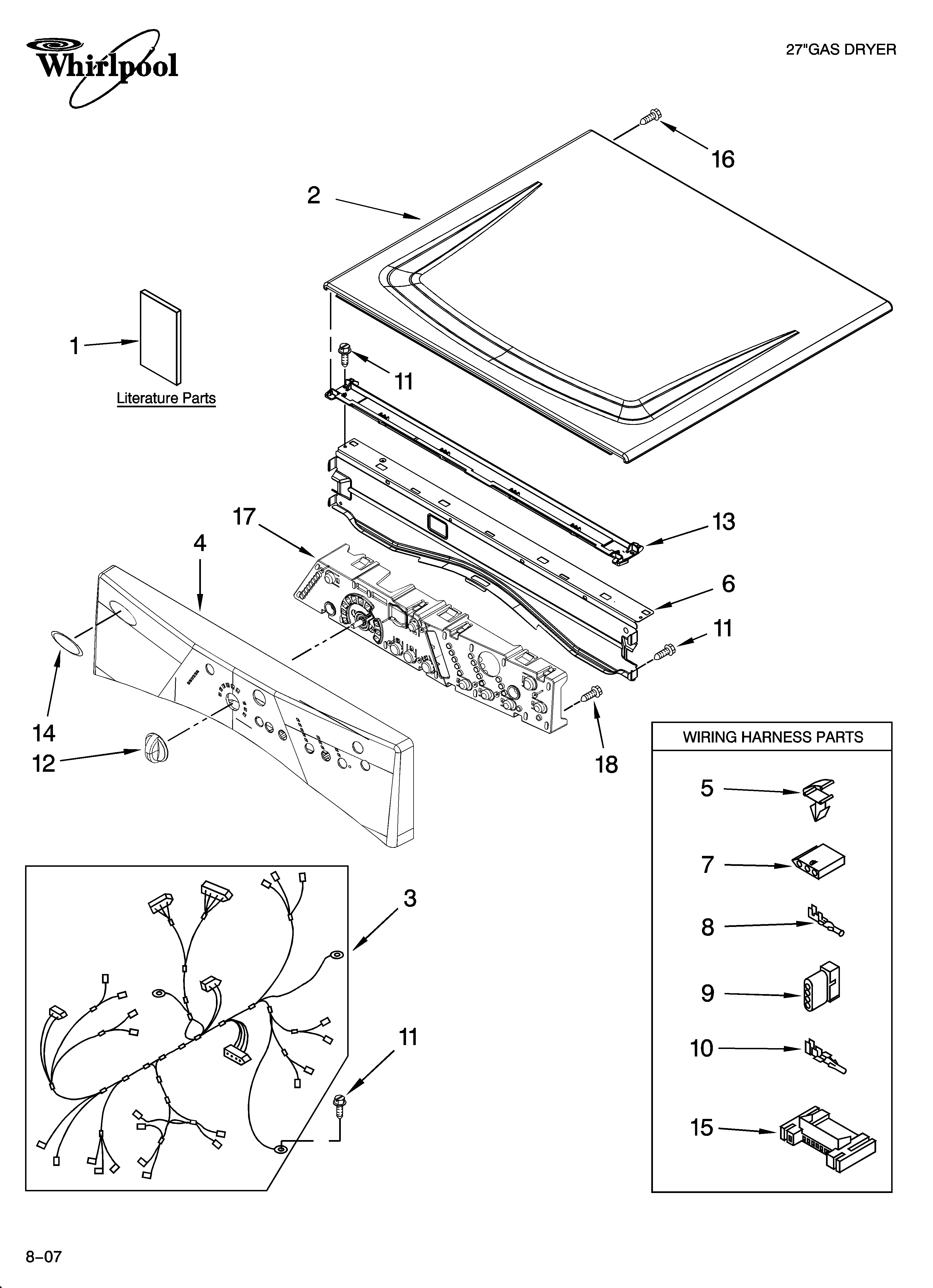 Top and console parts