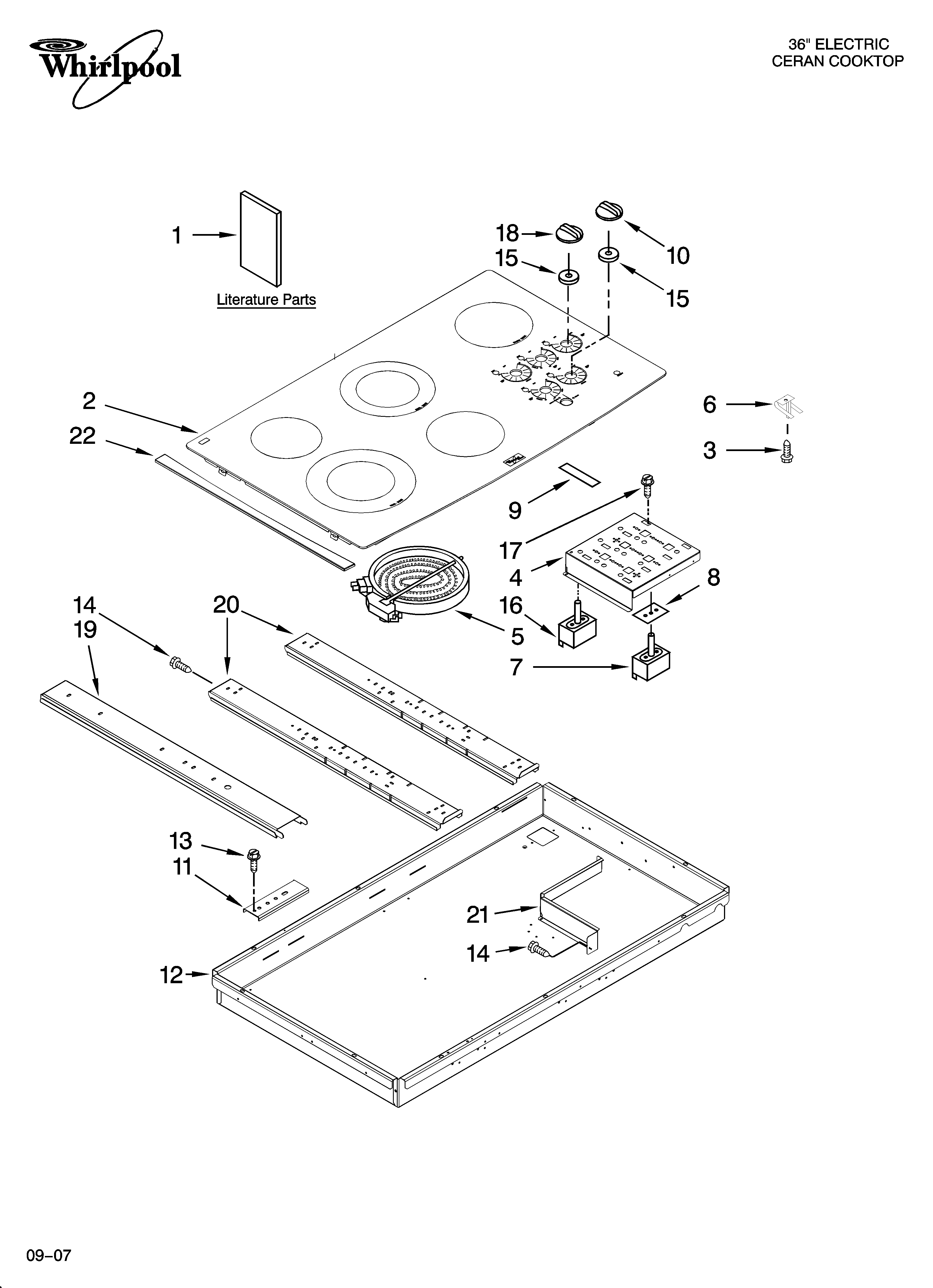Cooktop parts, optional parts