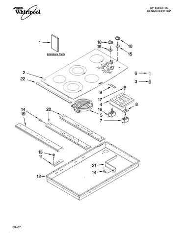 Cooktop parts, optional parts