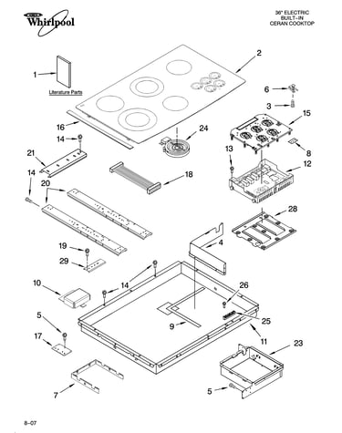 Cooktop parts, optional parts