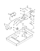 Burner box, gas valves, and switches
