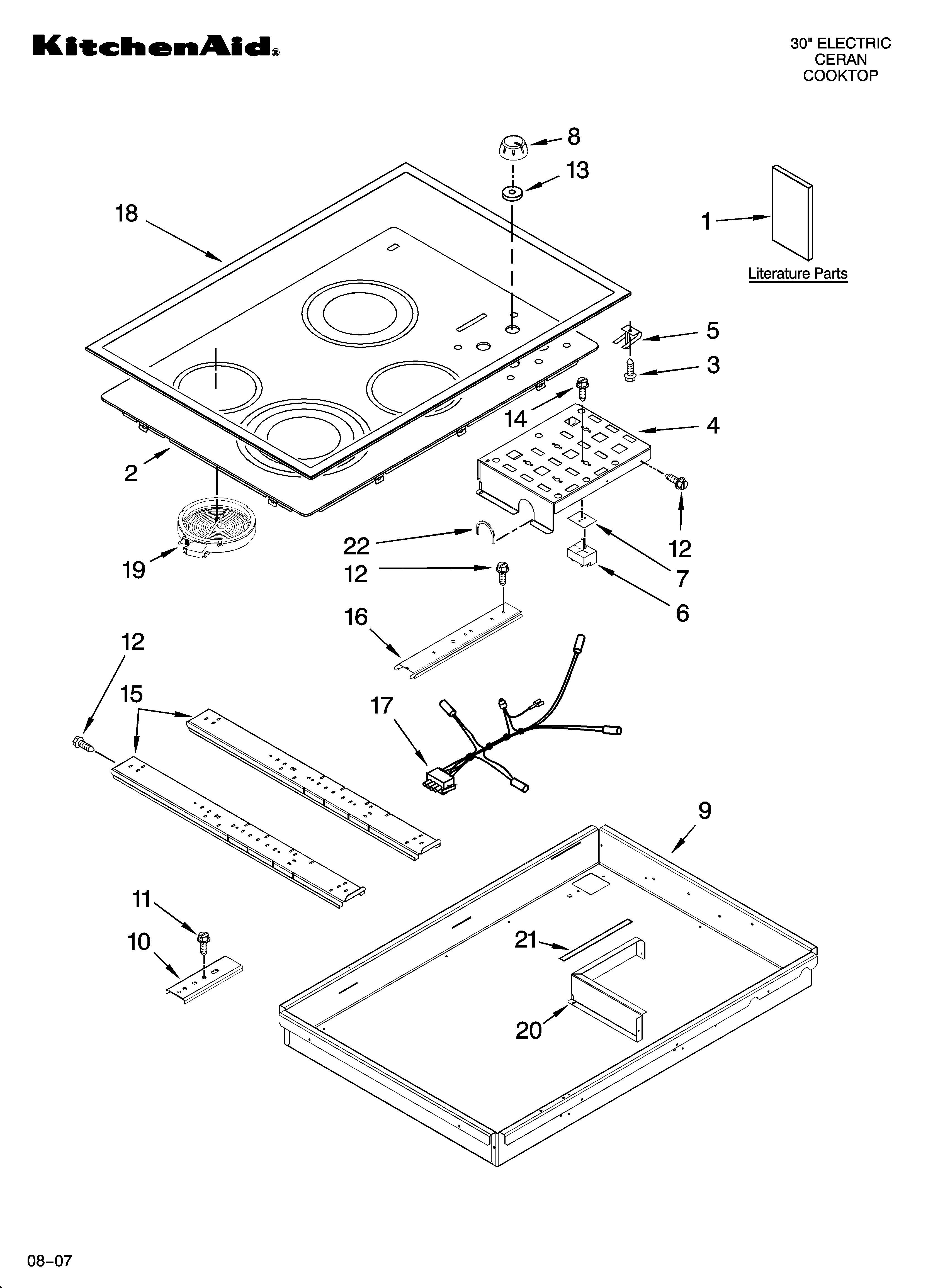 Cooktop parts, optional parts