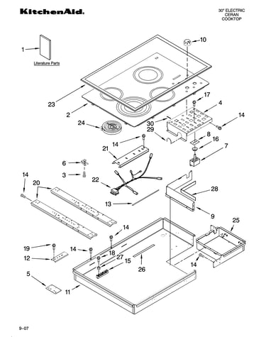 Cooktop parts, optional parts