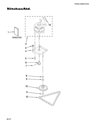 Motor and drive parts