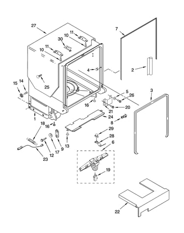 Tub and frame parts