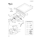 Whirlpool WGD9600TA0 top and console parts diagram