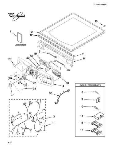 Top and console parts