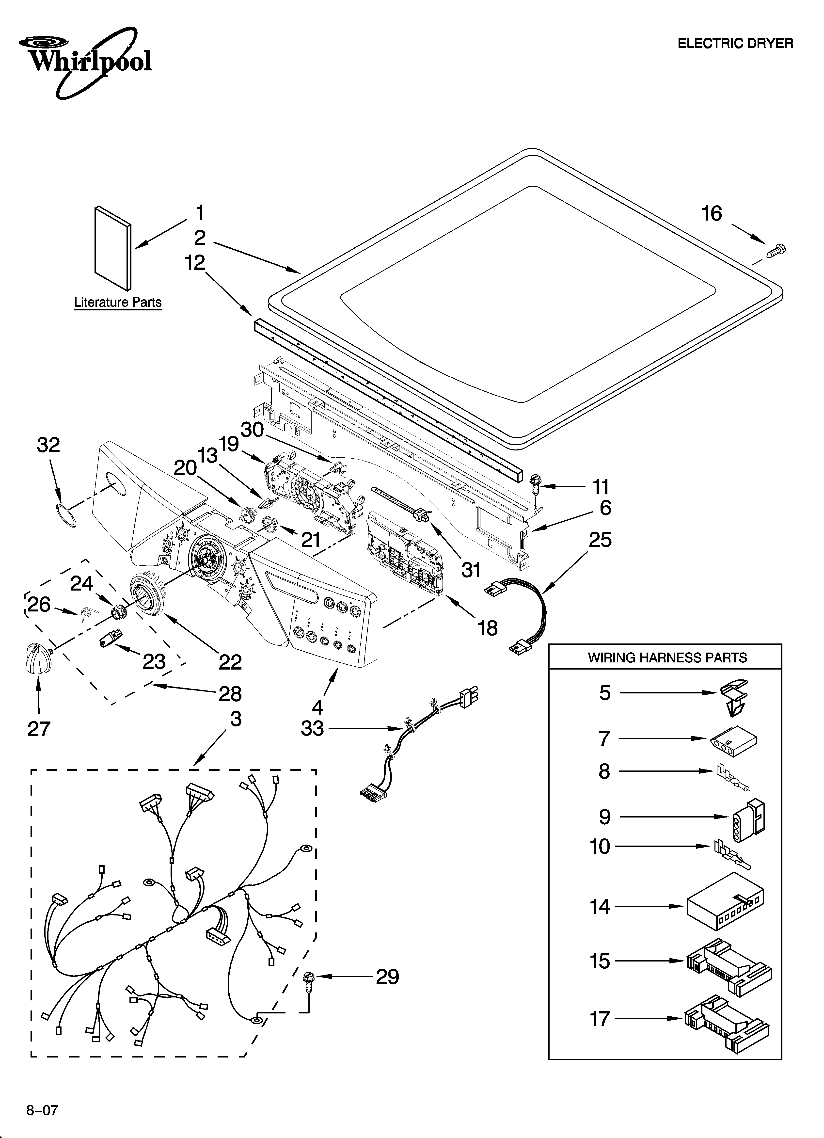 Top and console parts