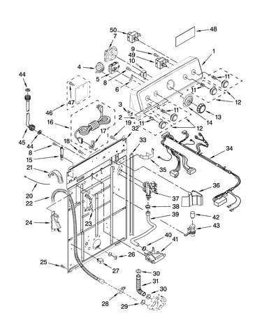 Controls and rear panel parts