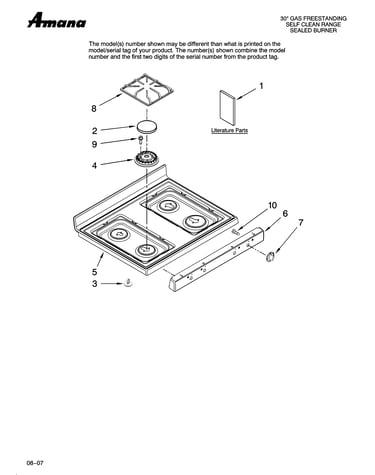 Cooktop parts