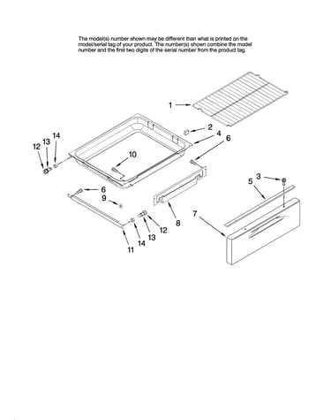 Drawer and rack parts, optional parts (not included)