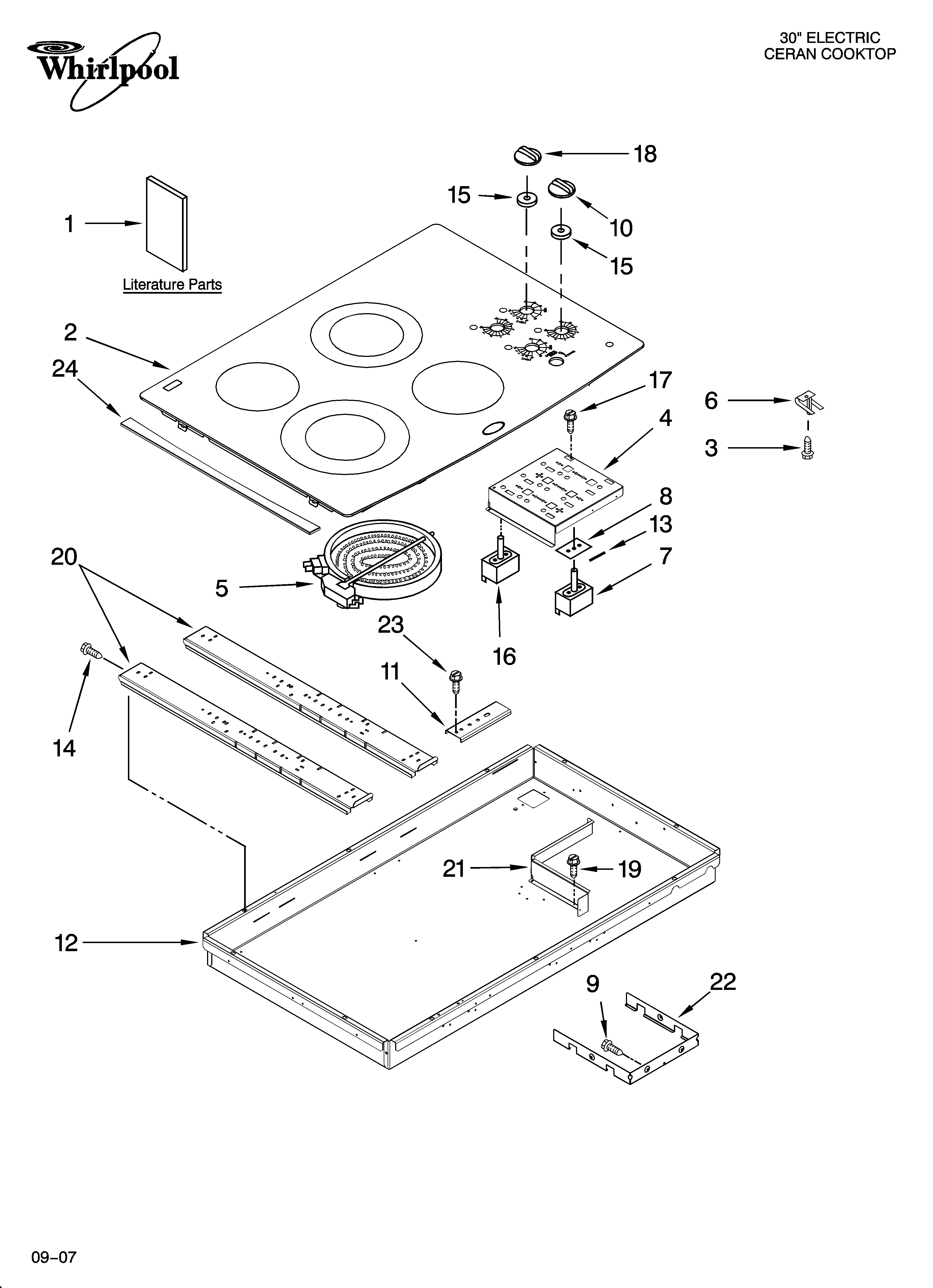 Cooktop parts, optional parts