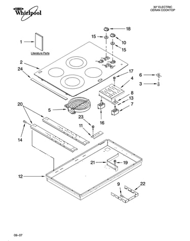 Cooktop parts, optional parts