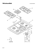 Cooktop, burner and grate parts