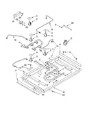 Burner box, gas valves, and switches, optional parts