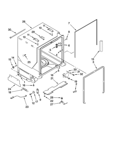 Tub and frame parts