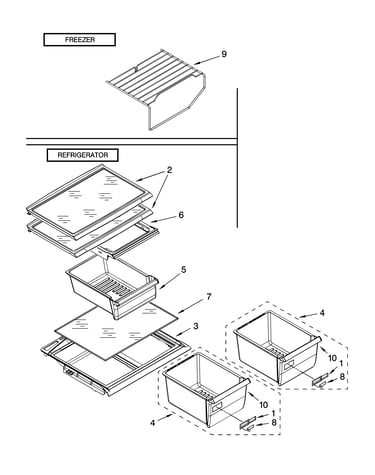 Shelf parts, optional parts