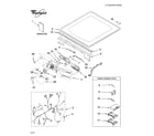 Whirlpool WED9600TU0 top and console parts diagram