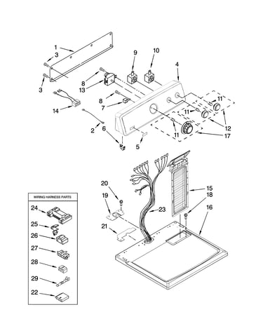 Top and console parts