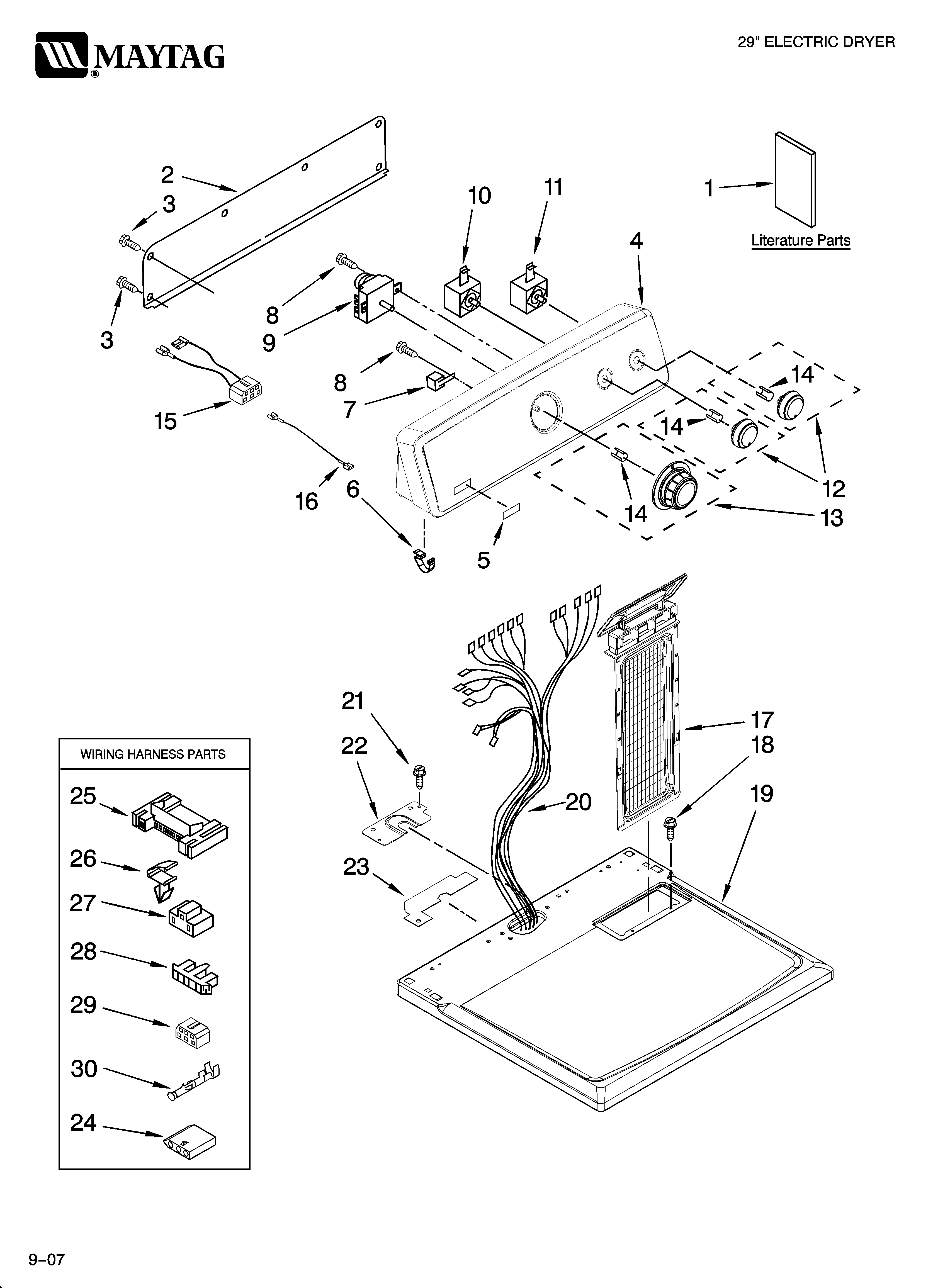 Top and console parts