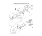 Maytag MFI2266AES10 motor and ice container parts diagram