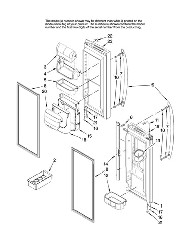 Refrigerator door parts