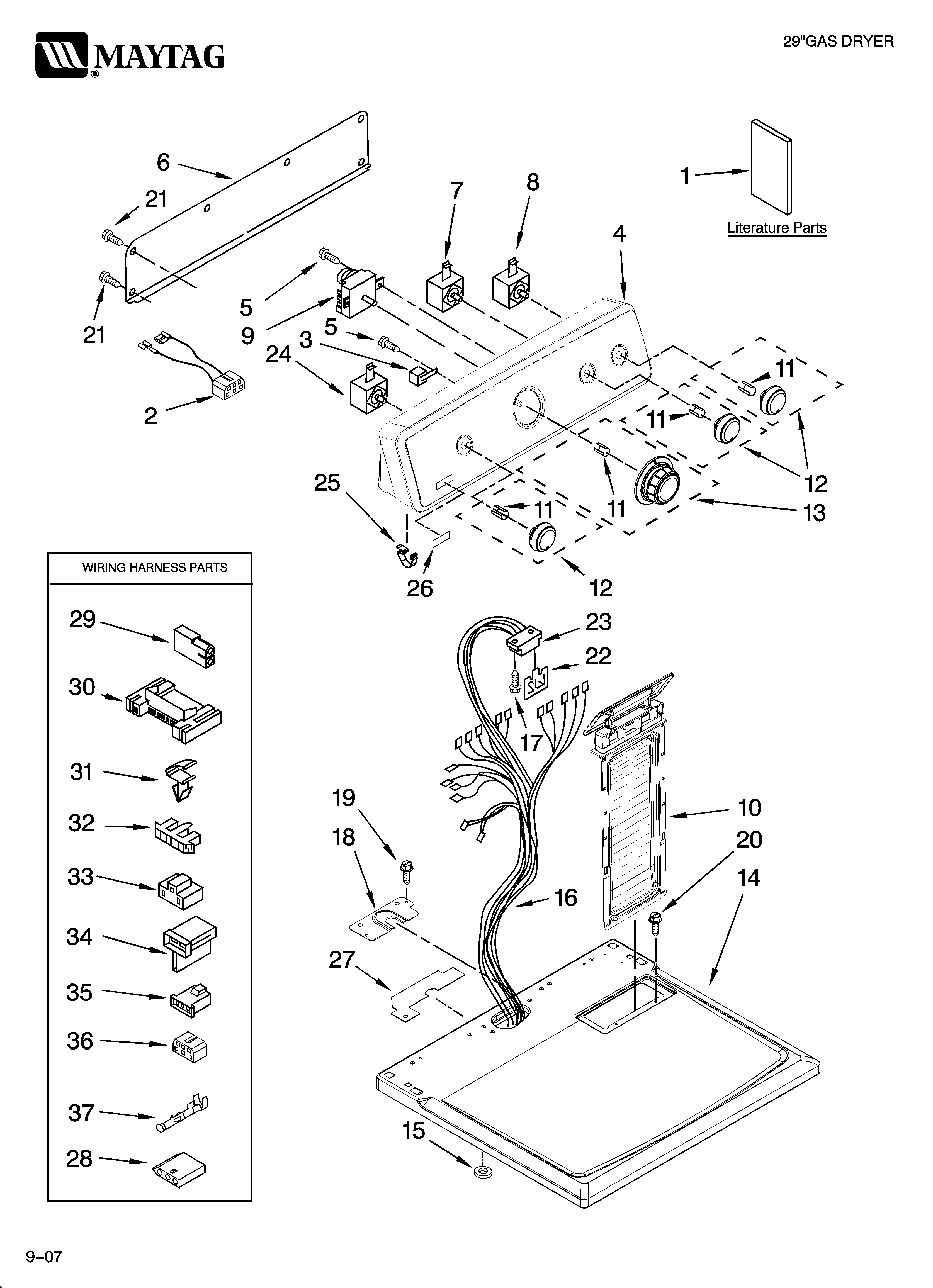 Top and console parts