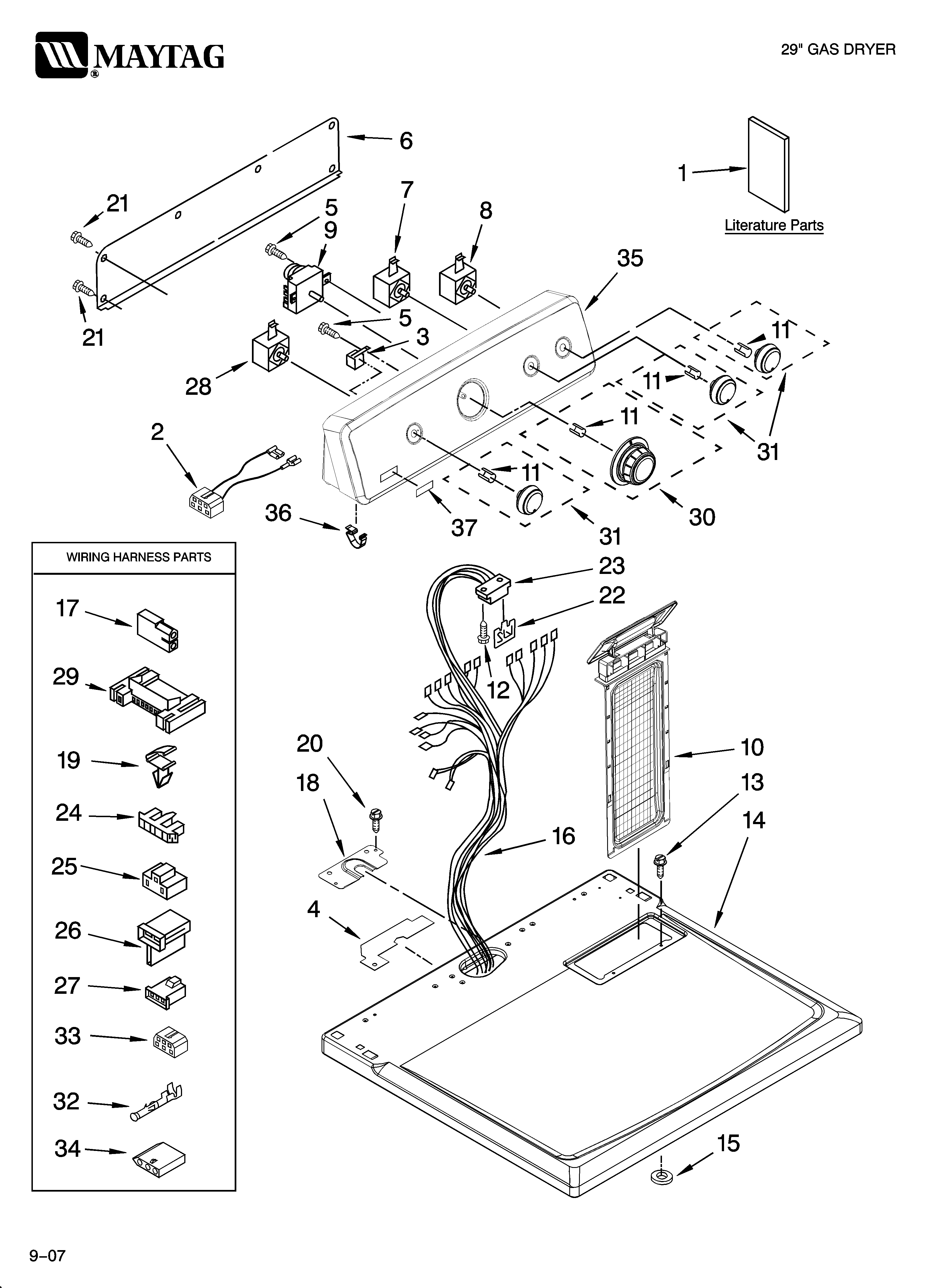 Top and console parts