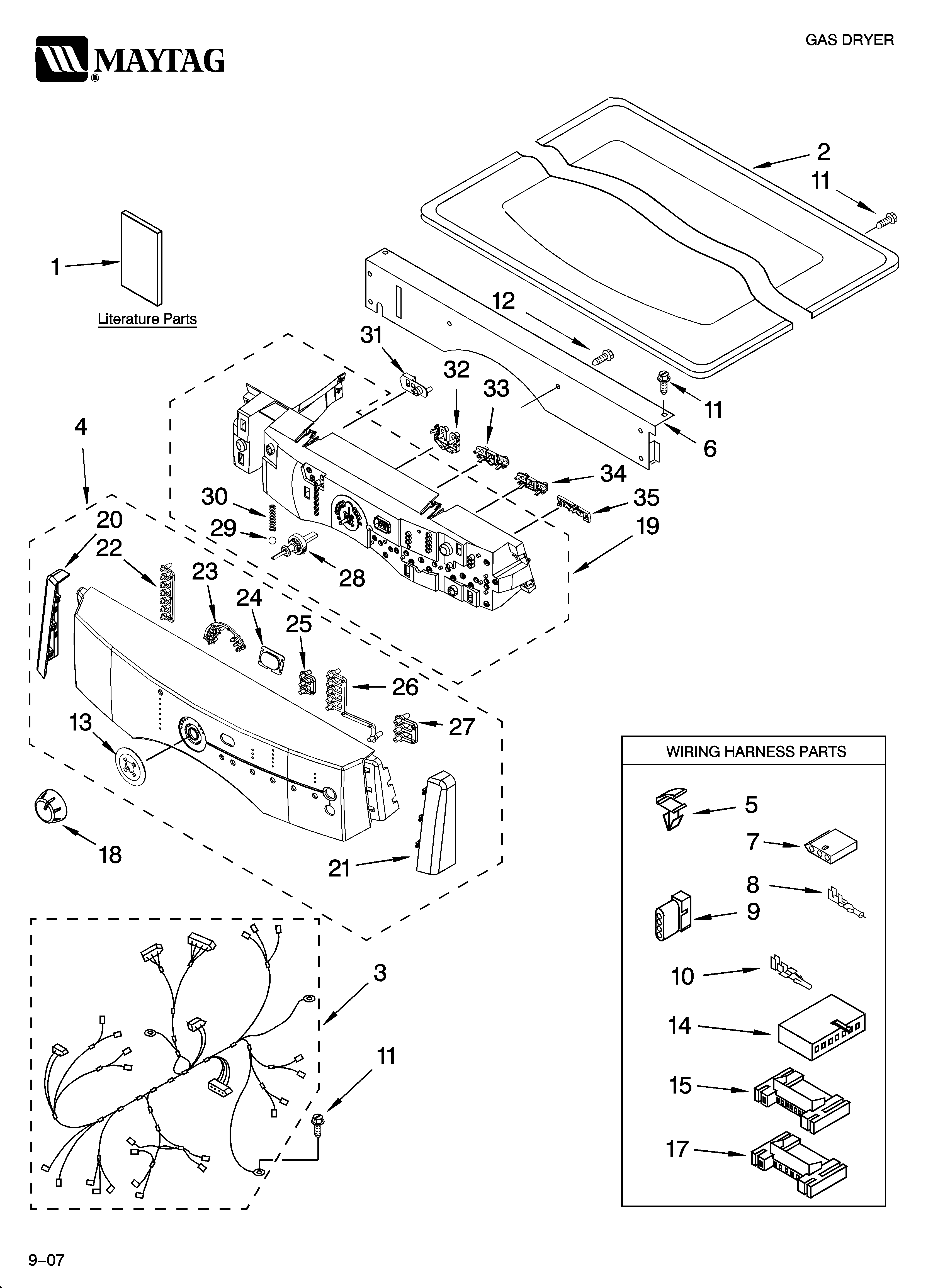 Top and console parts
