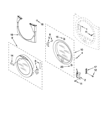 Door parts, optional parts (not included)