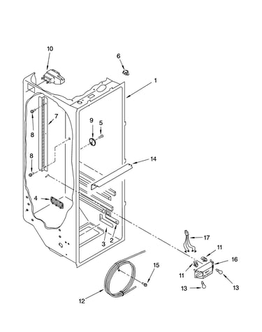 Refrigerator liner parts