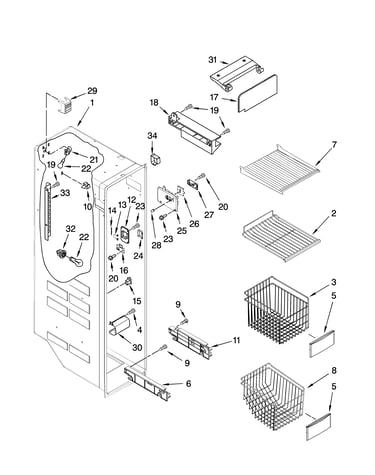 Freezer liner parts