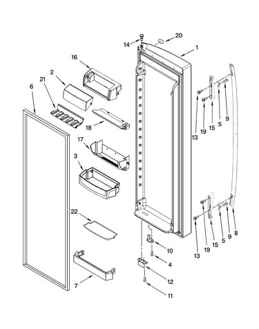 Refrigerator door parts