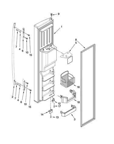Freezer door parts