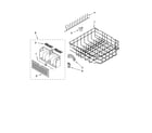 Whirlpool 7GU3200XTSS1 lower rack parts, optional parts (not included) diagram