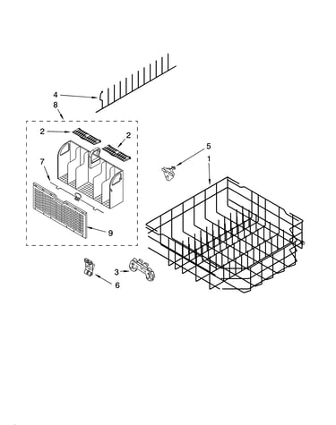 Lower rack parts, optional parts (not included)