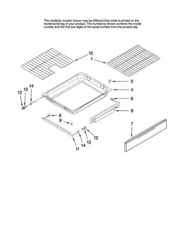 Drawer and rack parts, optional parts (not included)