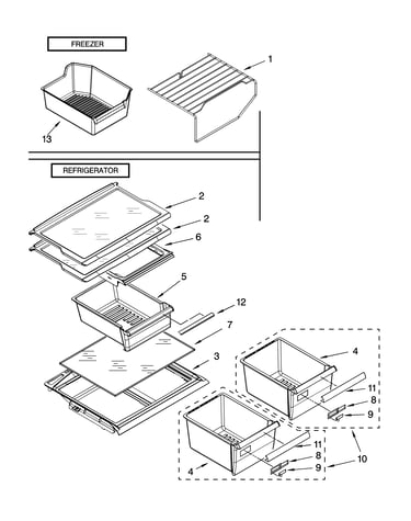 Shelf parts, optional parts